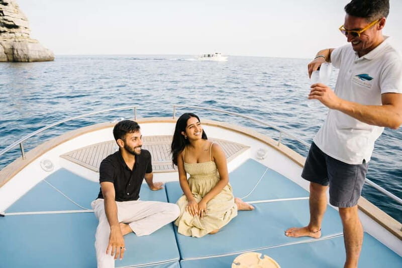 Amalfi Coast Private Sunset Cruise - Sunset aperitif on board: Prosecco, snacks, water, and music