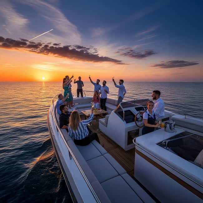 Amalfi Coast: Romantic Sunset Cruise with Music & Cocktails - The swimming and snorkeling stretch: what “more than an hour” means