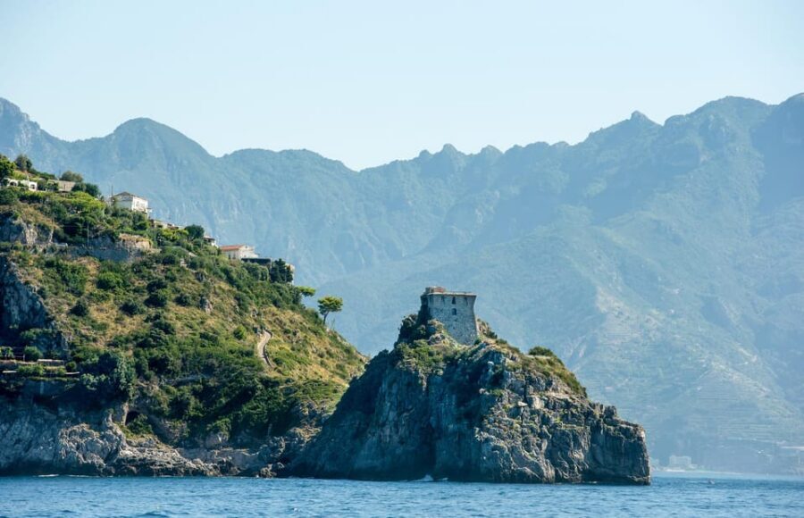 From Positano/Praiano: Amalfi Coast Speedboat Tour - Conca dei Marini and Capo di Conca tower views