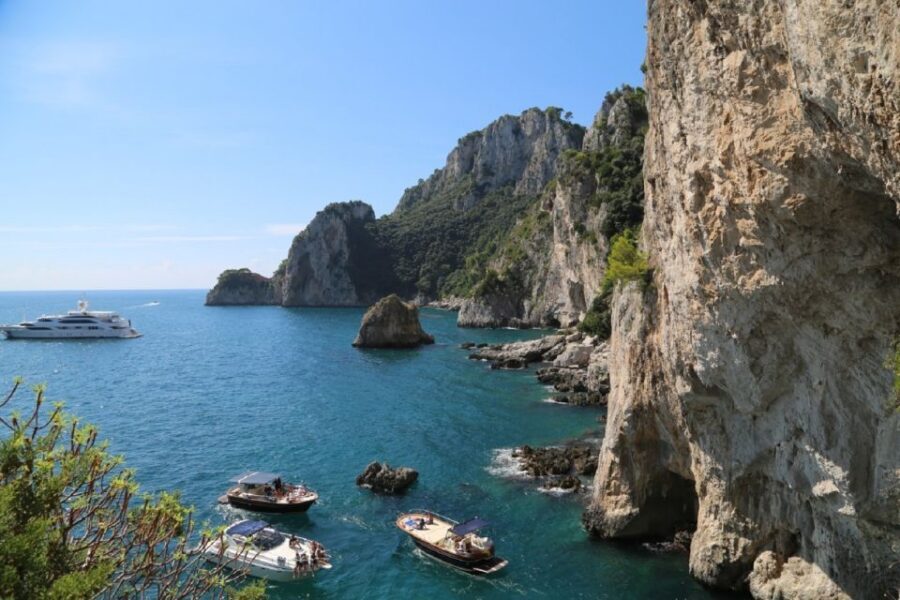 From Positano: Sorrento Coast & Capri Full-Day Trip by Boat - Faraglioni, plus swim and snorkel time in clear water