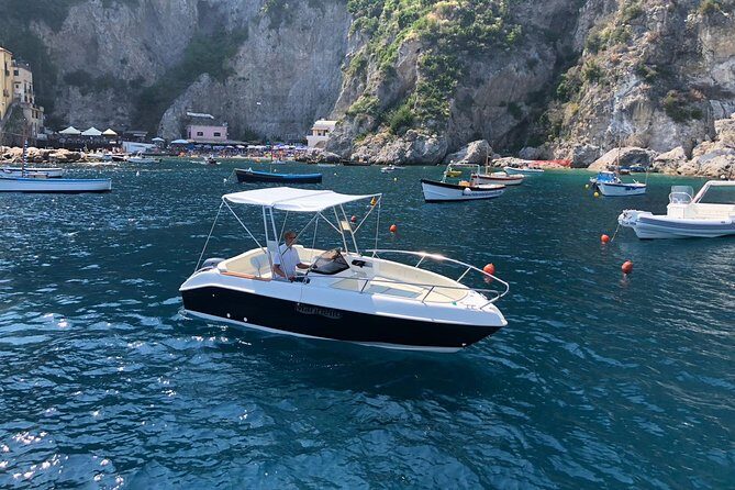 Private Amalfi Coast Mini-Motor Boat Excursion from Amalfi Coast Towns - Furore fjord with a bridge view: dramatic cliffs, small beach
